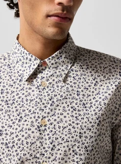 Windswept flowers poplin shirt
