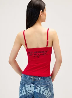 Winged heart cropped cami