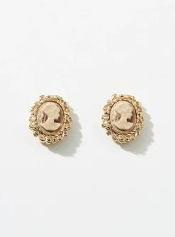 Woman portrait earrings