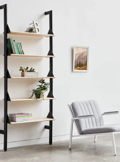 Wood and metal shelf