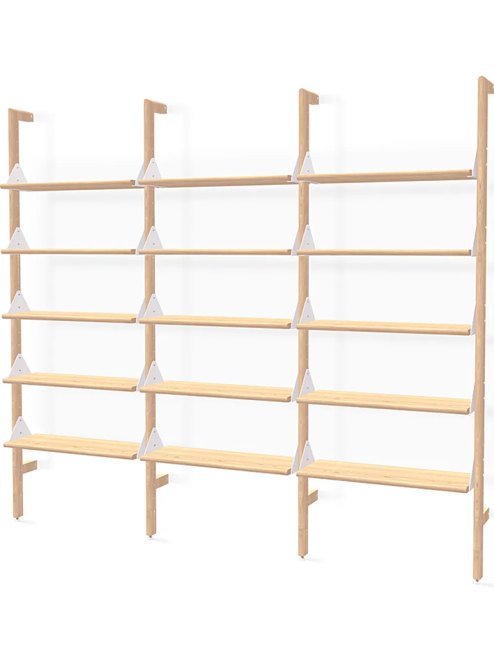 Wood and metal triple shelf