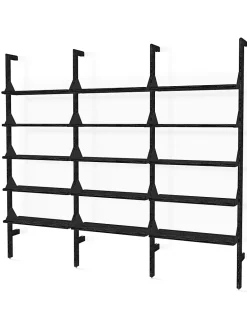 Wood and metal triple shelf