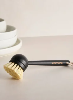 Wood and sisal dish brush