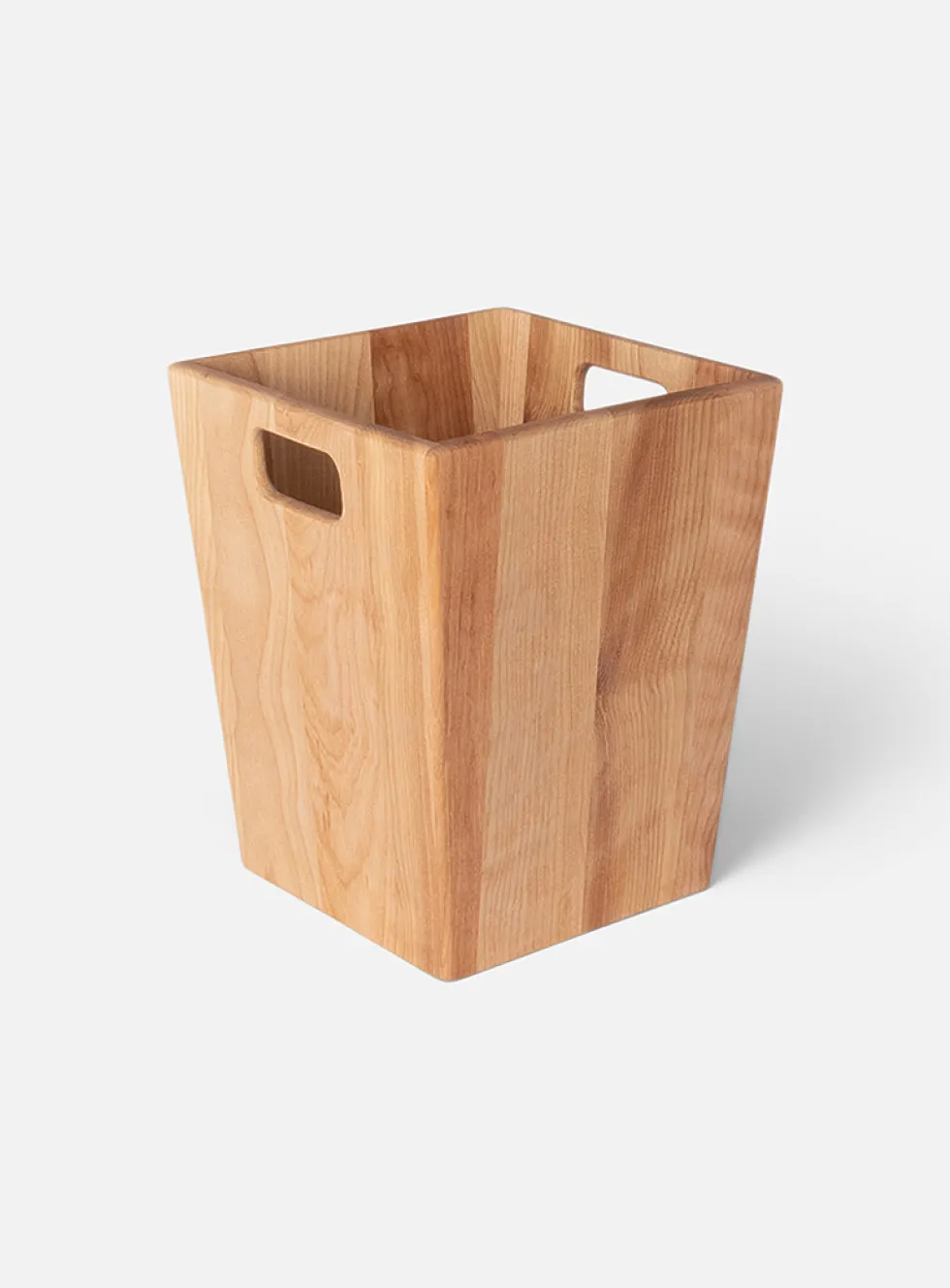 Wood wastebasket
