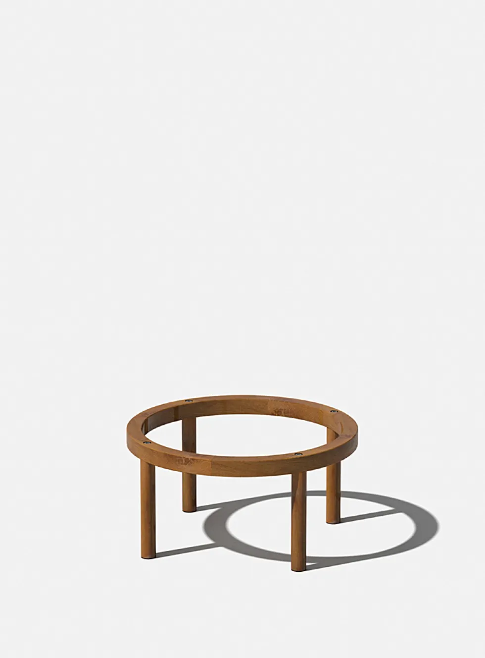 Wooden base grooved planter