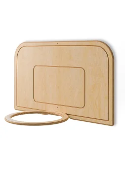 Wooden basketball hoop
