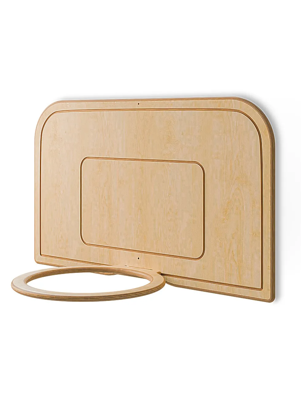 Wooden basketball hoop
