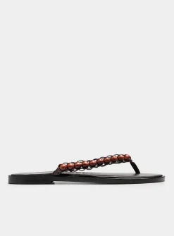 Wooden beads beach sandals