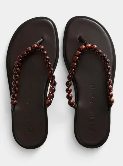 Wooden beads beach sandals