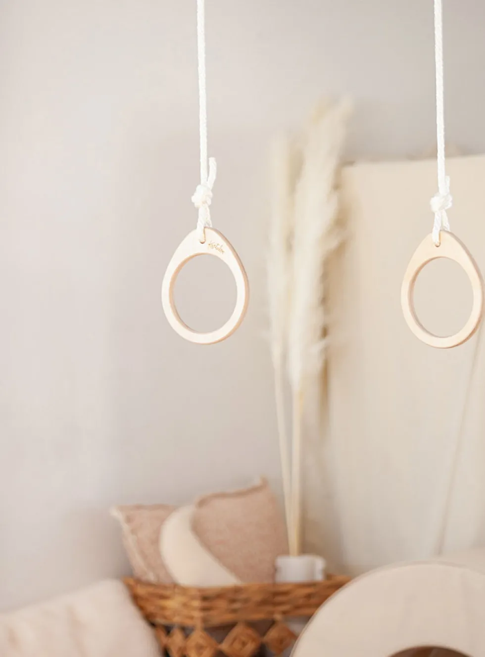Wooden gymnastic rings