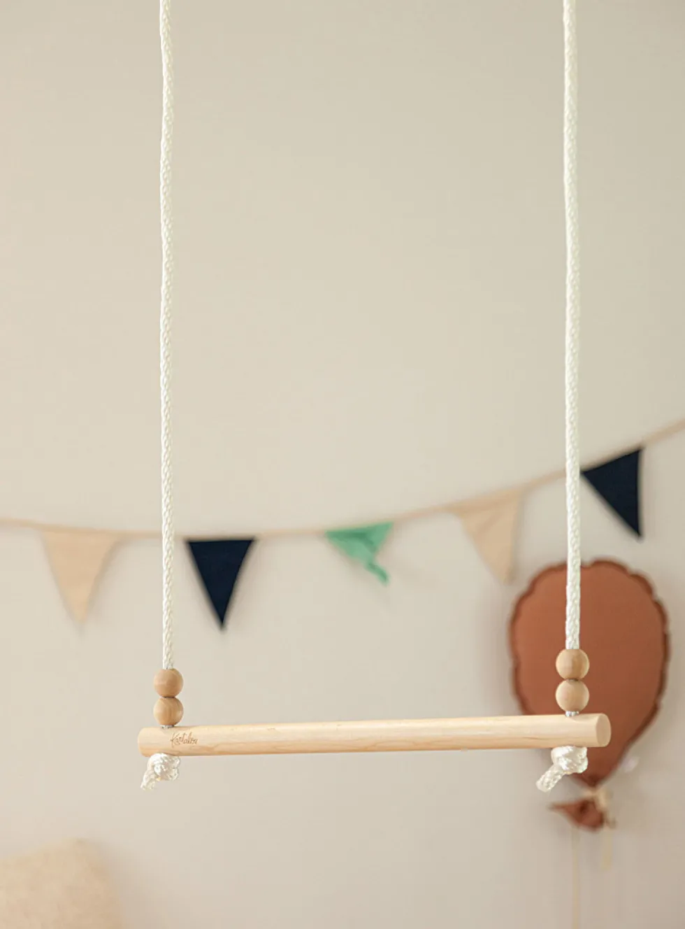 Wooden indoor trapeze