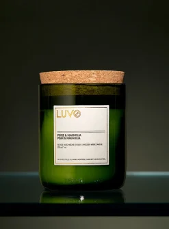 Wooden wick scented candle