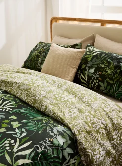 Woodland lush foliage duvet cover set