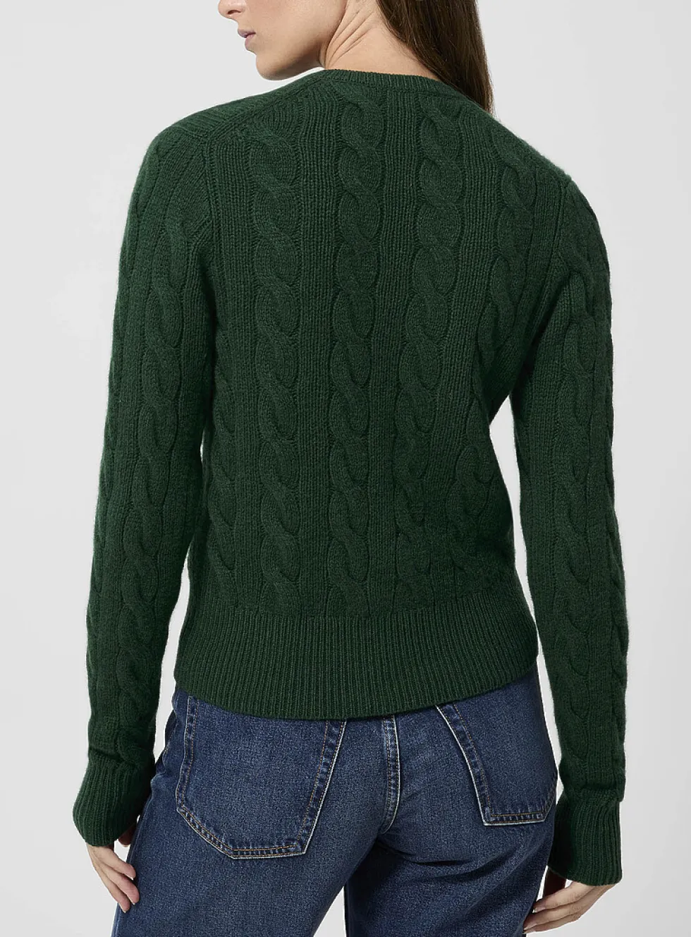 Wool and cashmere cable-knit cardigan