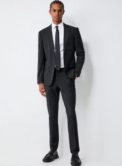 Wool blend stretch jacket