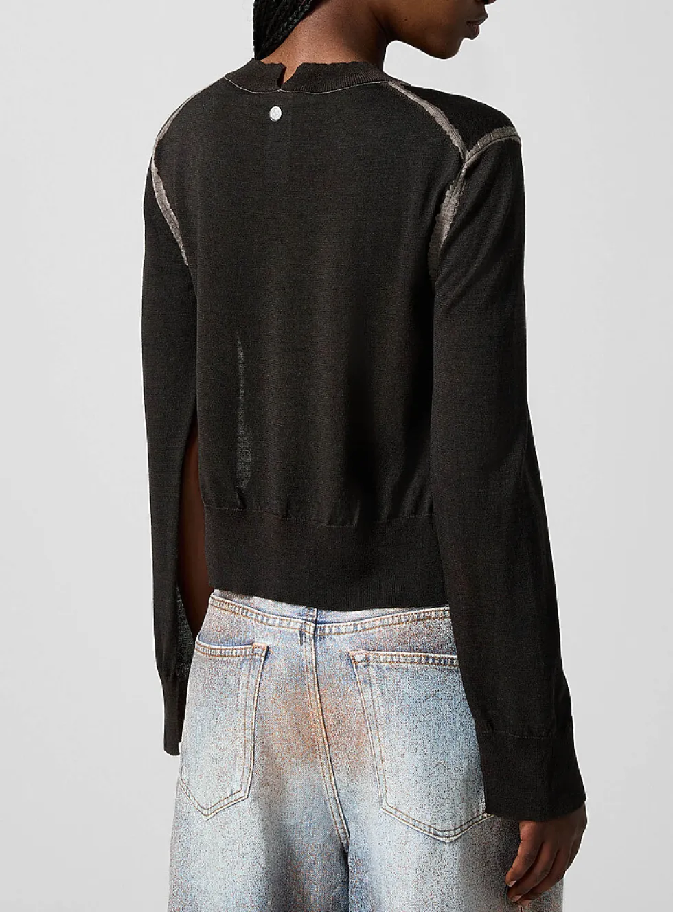 Wool faded-effect sweater