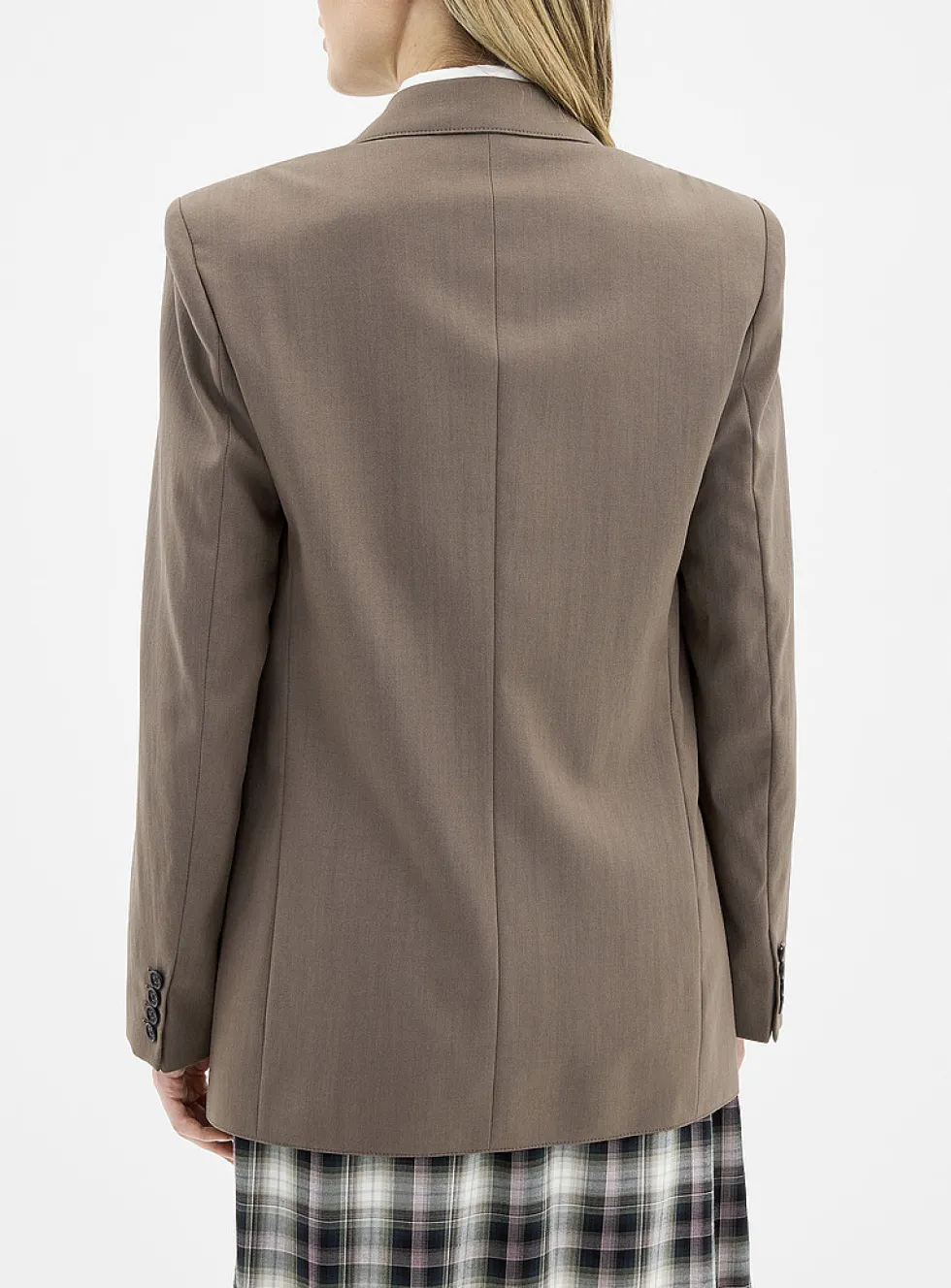Wool-blend loose blazer