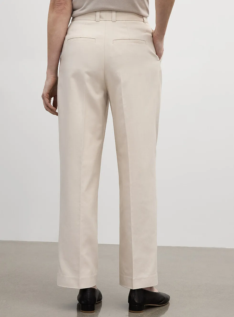 Wool-blend piqué pant