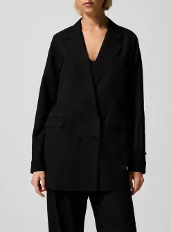 Wool-silk blend blazer