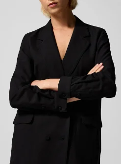 Wool-silk blend blazer