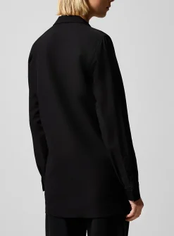 Wool-silk blend blazer