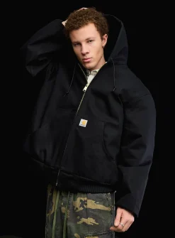 Worker hooded jacket