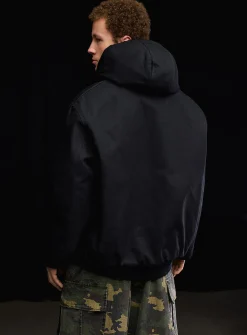 Worker hooded jacket
