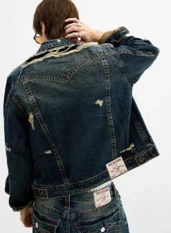 Worn indigo jean jacket