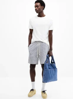 Woven check short