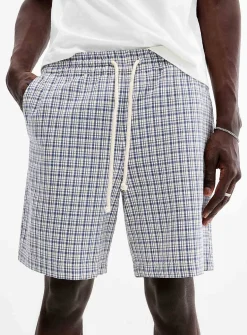 Woven check short