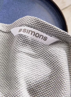Woven checkers tea towel
