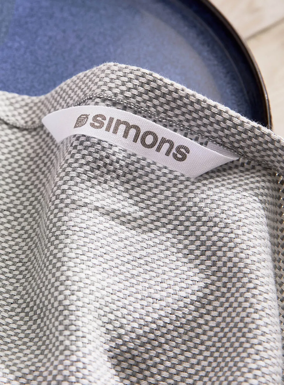 Woven checkers tea towel
