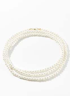 Wraparound pearl necklace