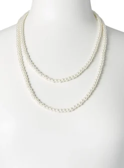 Wraparound pearl necklace