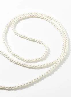 Wraparound pearl necklace
