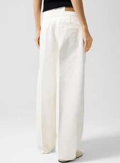 Wrapped belt barrel-leg jean