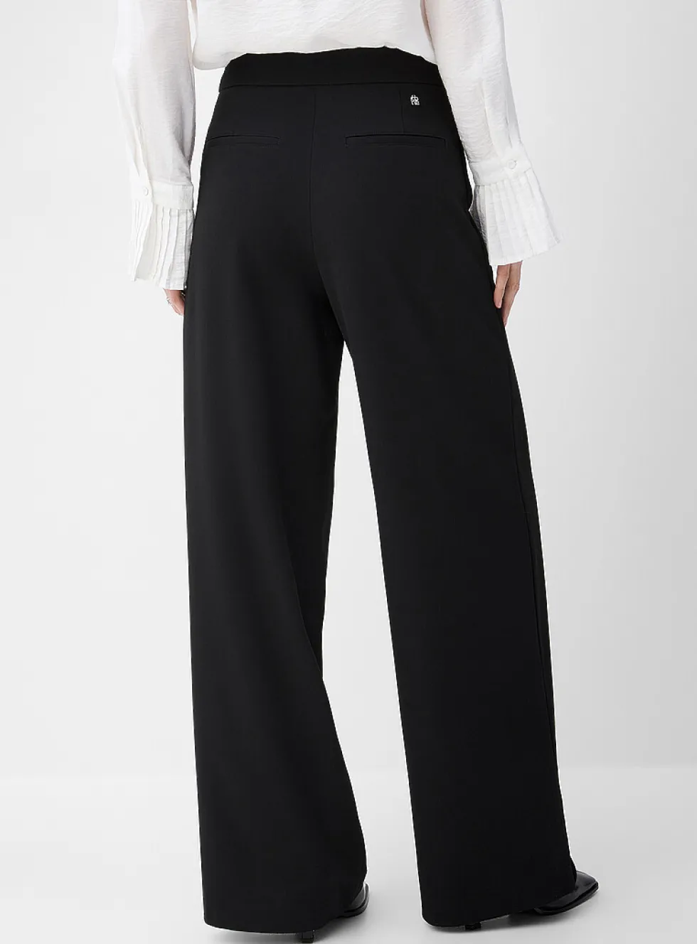 Wrap-style wide-leg pant