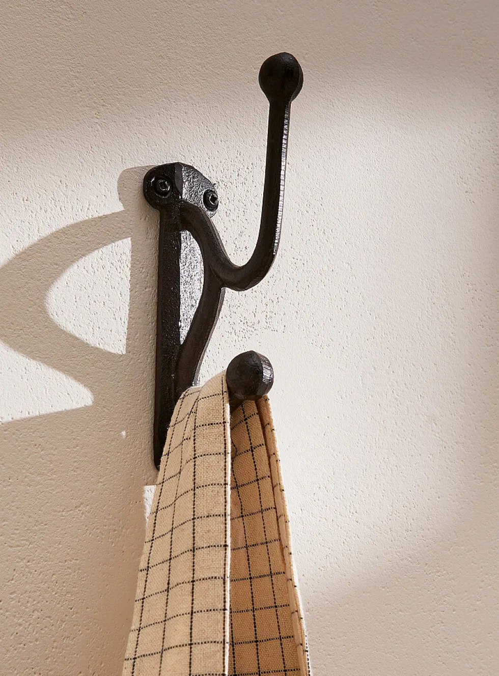 Wrought iron double hook