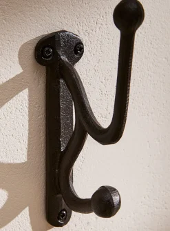 Wrought iron double hook