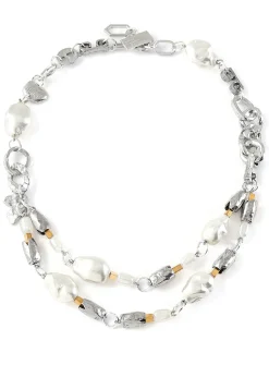 Xinae glass and pewter necklace