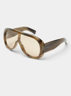 XL curved aviator sunglasses