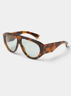 XL engraved aviator sunglasses