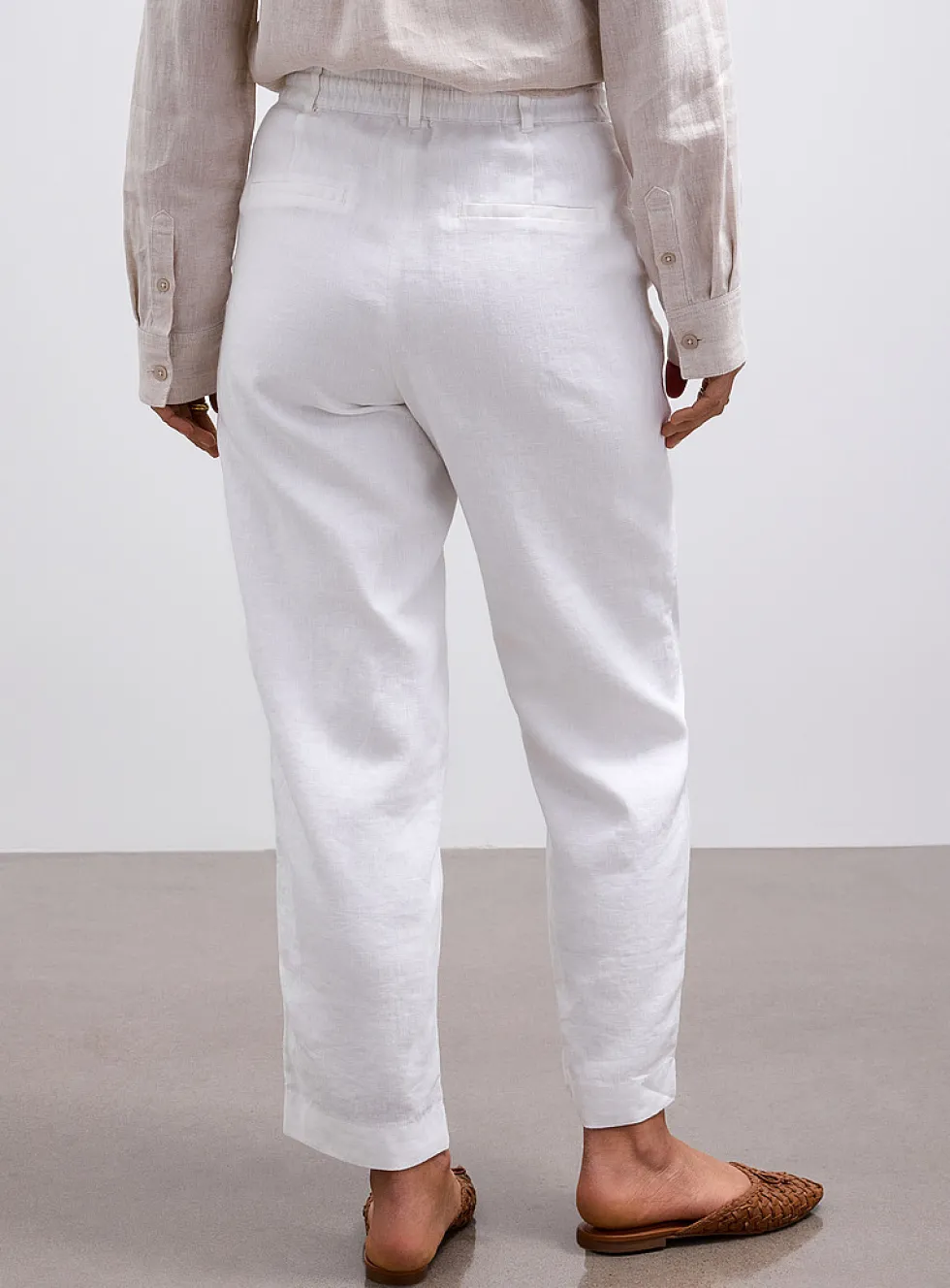XL pockets pure linen pant