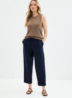 XL pockets pure linen pant
