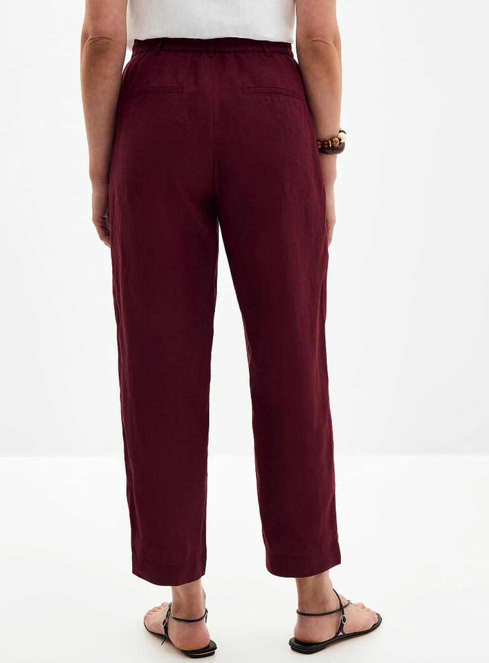 XL pockets pure linen pant