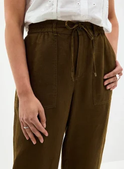 XL pockets pure linen pant