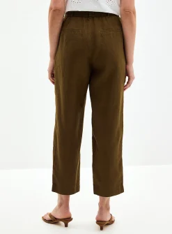 XL pockets pure linen pant