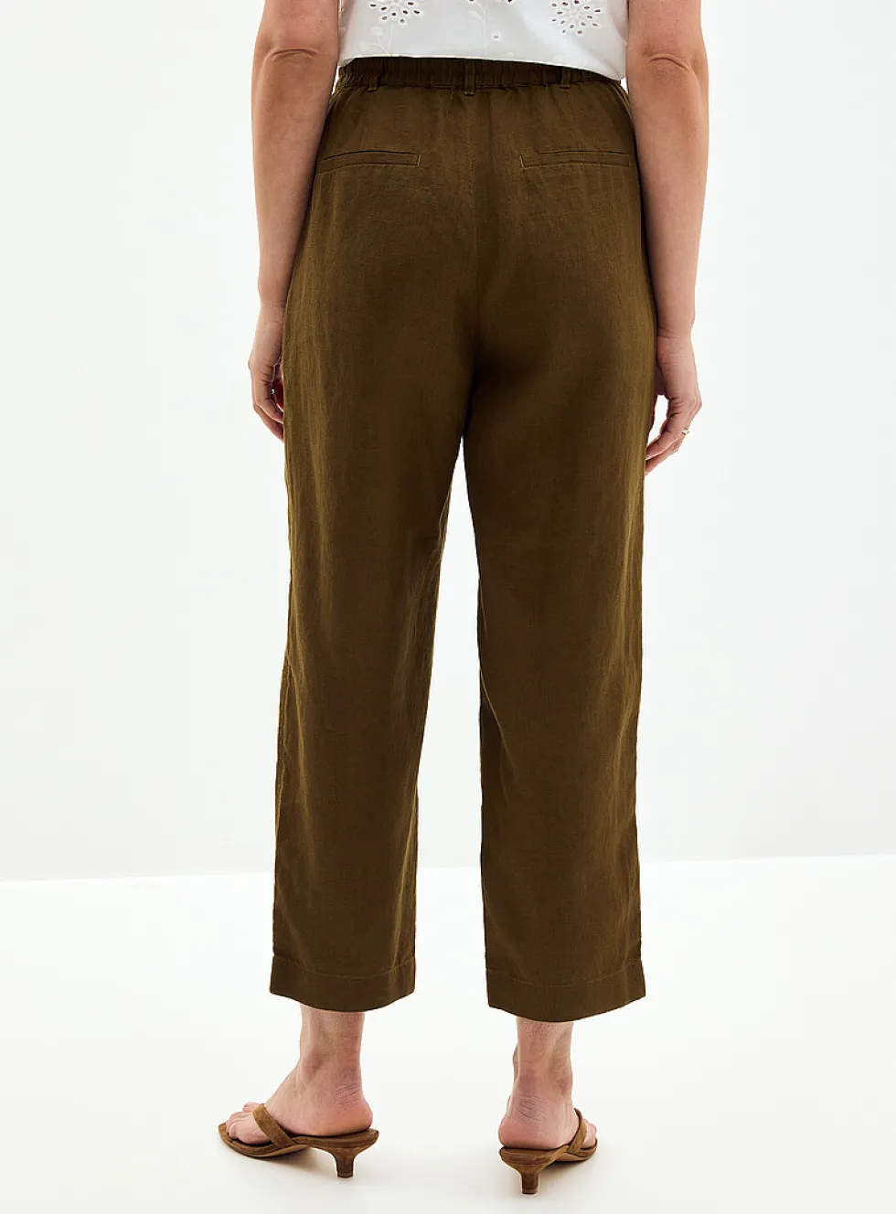XL pockets pure linen pant
