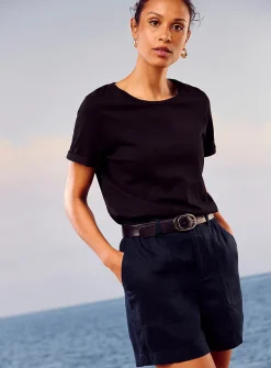 XL pockets pure linen short