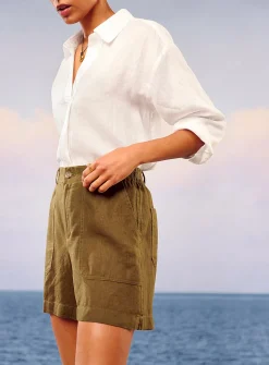 XL pockets pure linen short